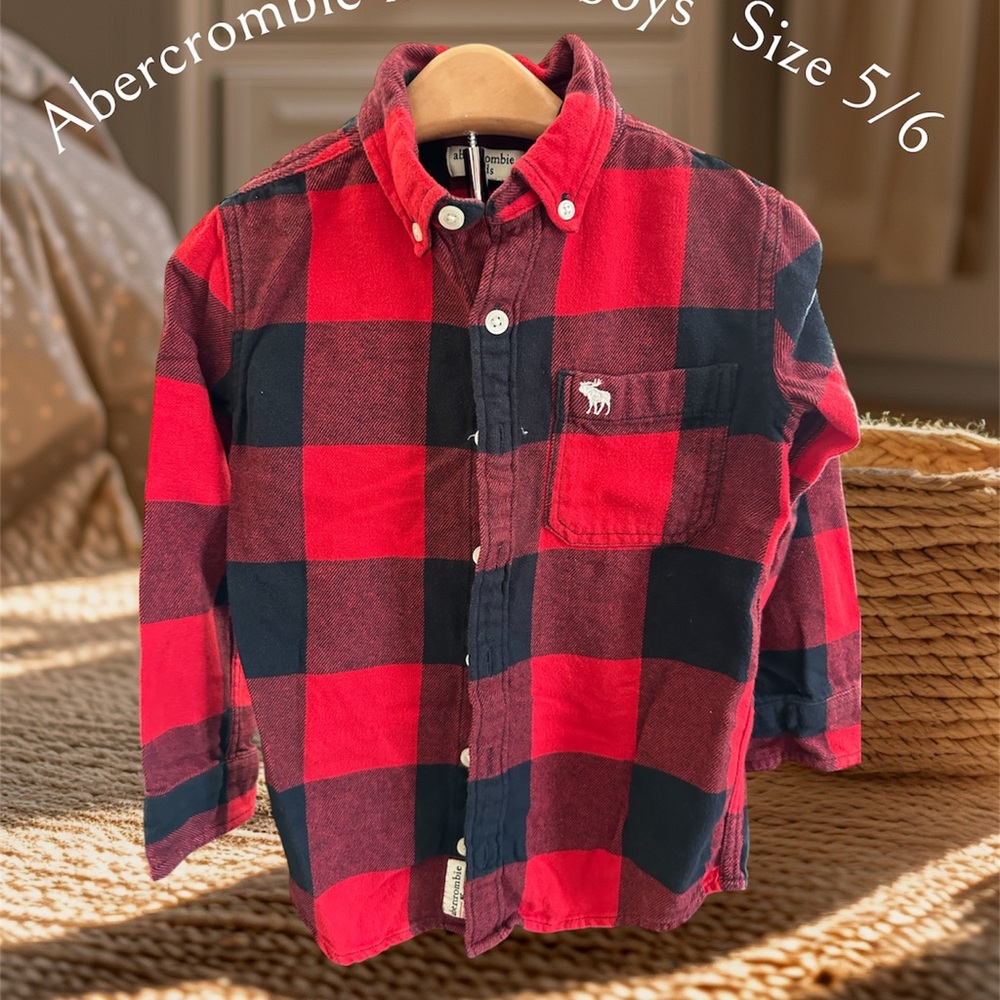 Abercrombie Kids flannel Plaid Button-Down Shirt